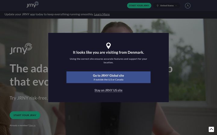 Screenshot of jrny.com