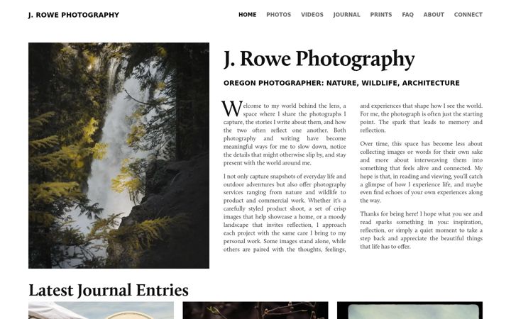 Screenshot of jrowe.photography
