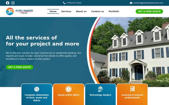 Screenshot of jrpropainterscorp.com