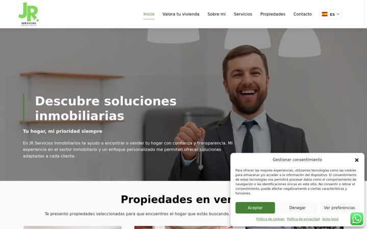 Screenshot of jrserviciosinmobiliarios.com