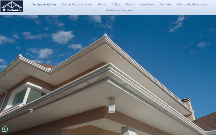 Screenshot of jrtelhados-calhaserufos.com.br