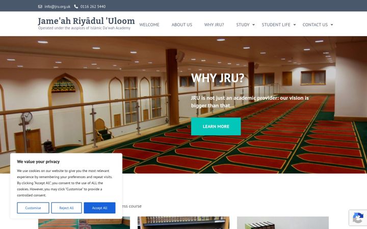 Screenshot of jru.org.uk
