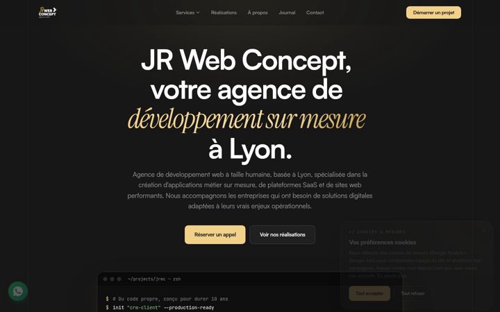 Screenshot of jrwebconcept.fr