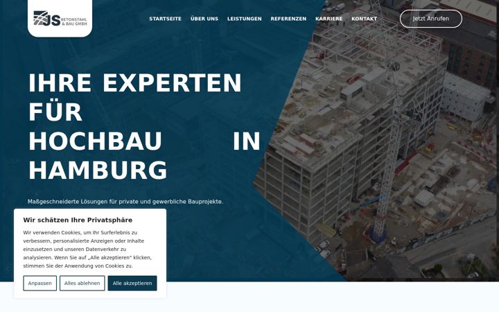 Screenshot of js-betonstahlbau.de