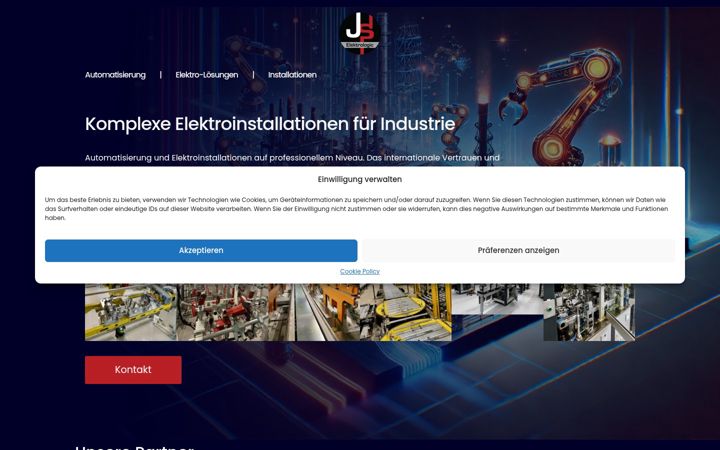 Screenshot of js-elektrologic.eu