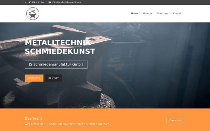 Screenshot of js-schmiedemanufaktur.at
