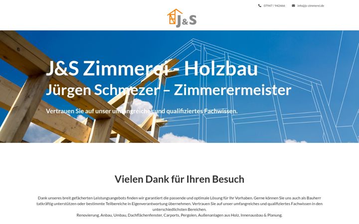 Screenshot of js-zimmerei.de