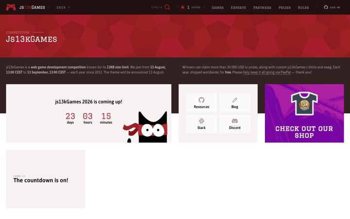 Screenshot of js13kgames.com
