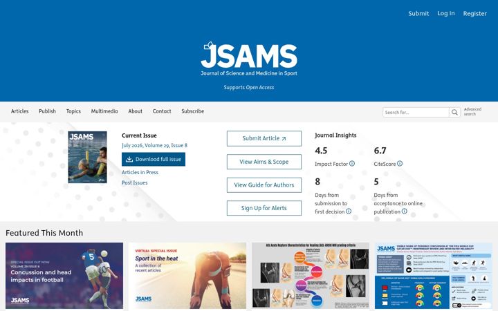 Screenshot of jsams.org
