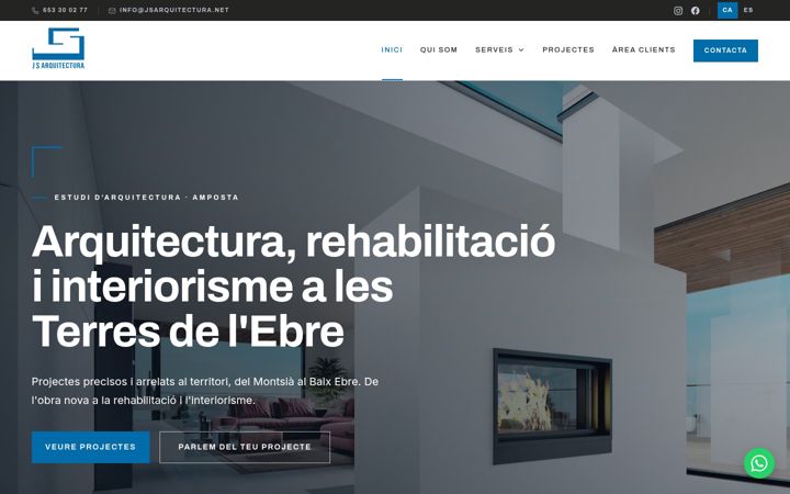 Screenshot of jsarquitectura.net