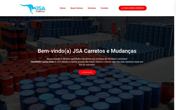 Screenshot of jsatransportes.log.br