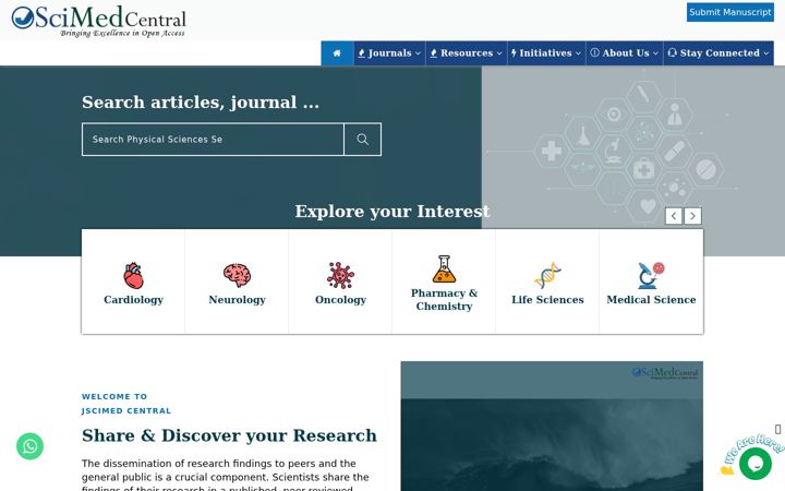 Screenshot of jscimedcentral.com