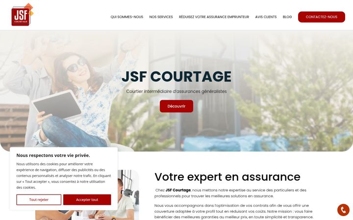 Screenshot of jsf-courtage.com
