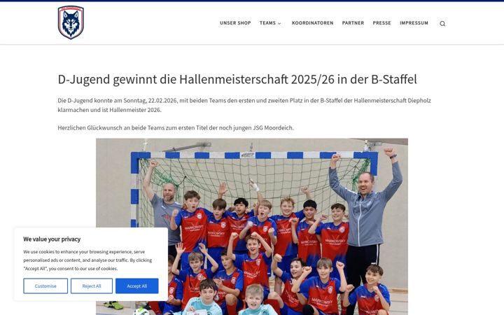 Screenshot of jsg-moordeich.de