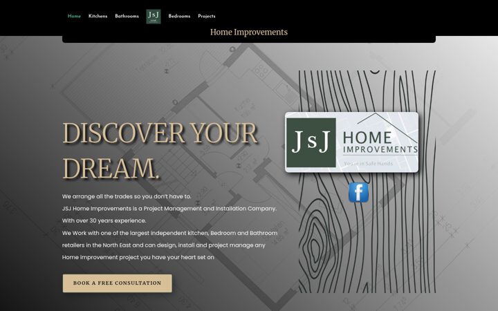 Screenshot of jsjhomeimprovements.co.uk