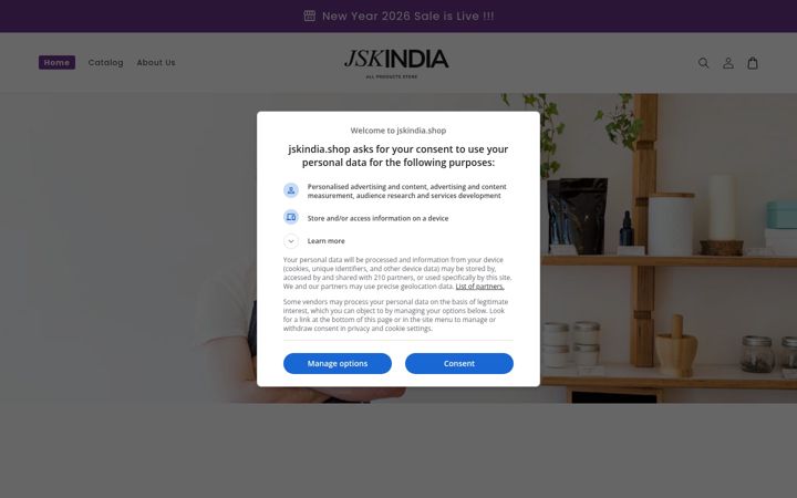 Screenshot of jskindia.shop