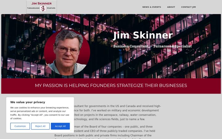 Screenshot of jskinner.com