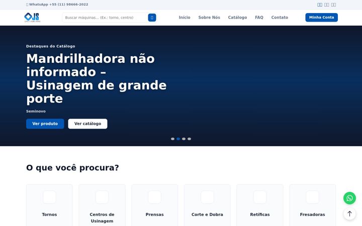 Screenshot of jsmaquinas.com.br