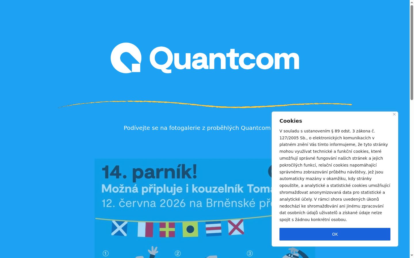 Captura de ecrã do banner de consentimento apresentado antes de qualquer interação