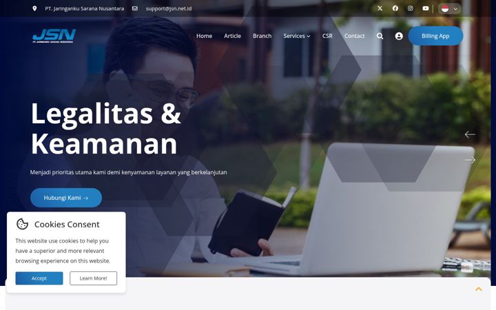 Screenshot of jsn.net.id