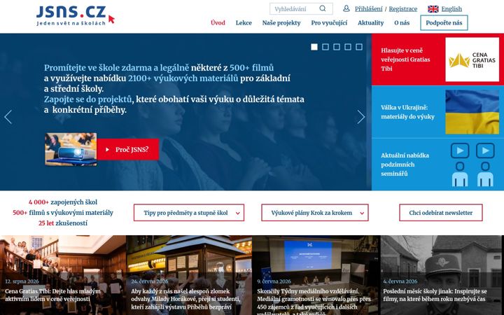 Screenshot of jsns.cz