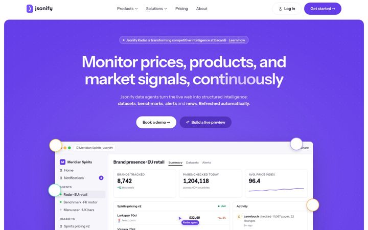 Screenshot of jsonify.com