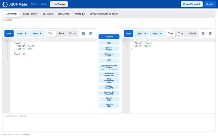 Screenshot of jsonmate.com