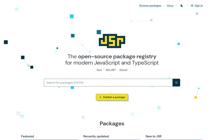 Screenshot of jsr.io