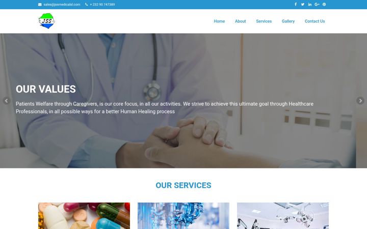Screenshot of jssmedicalsl.com