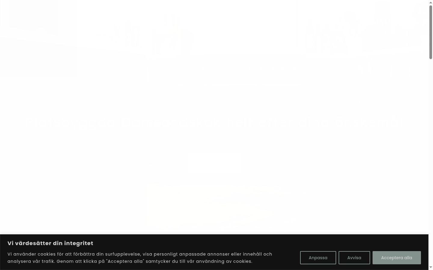 Captura de ecrã do banner de consentimento apresentado antes de qualquer interação