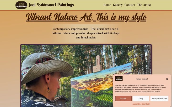 Screenshot of jsspaintings.com