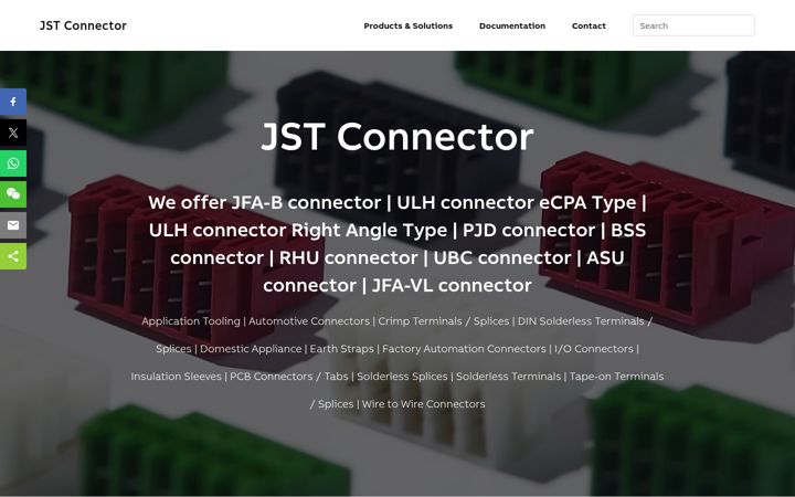 Screenshot of jst-connector.com