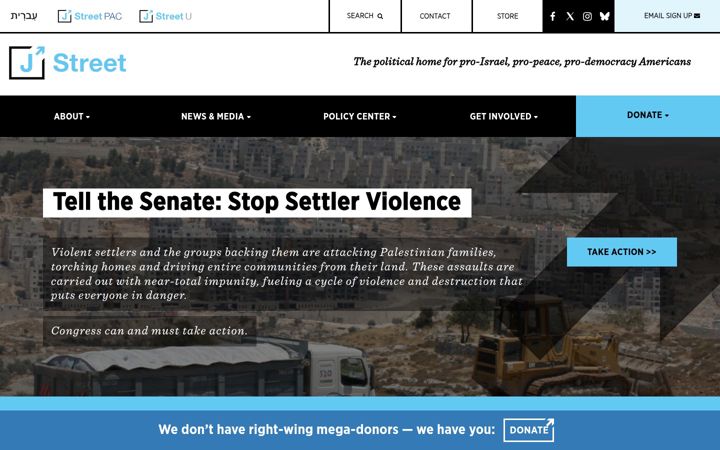 Screenshot of jstreet.org