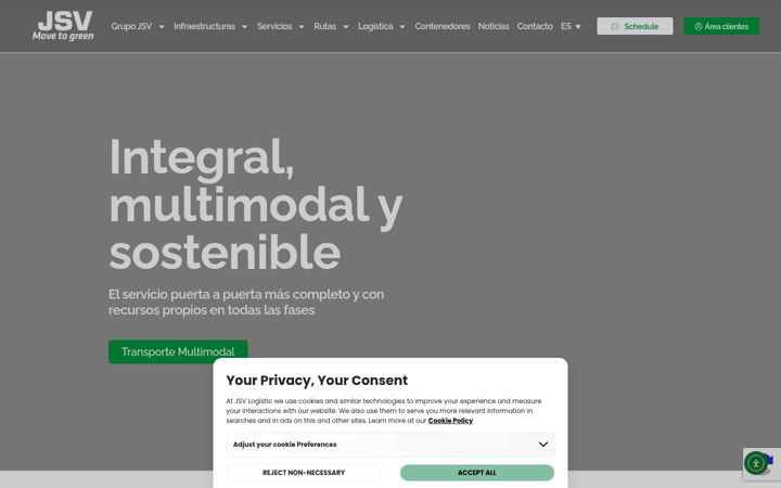Screenshot of jsvlogistic.com