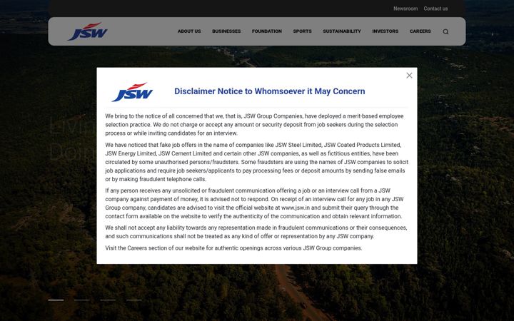 Screenshot di jsw.in