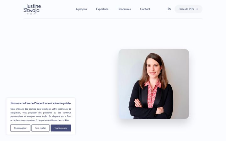Screenshot of jszwaja-avocat.fr
