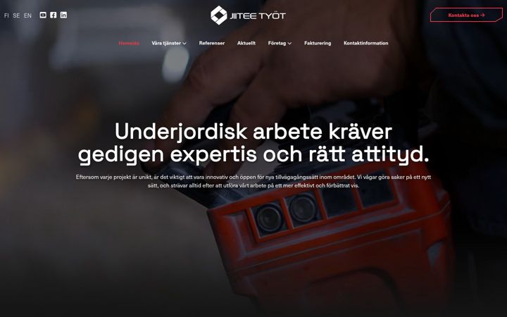 Screenshot of jtarbeten.se