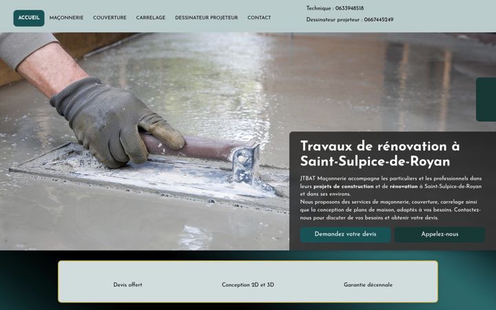 Screenshot of jtbatmaconnerie.fr