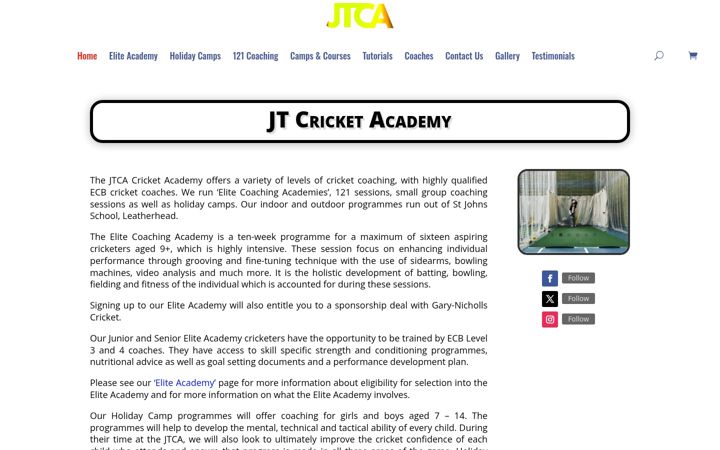 Screenshot of jtca.co.uk
