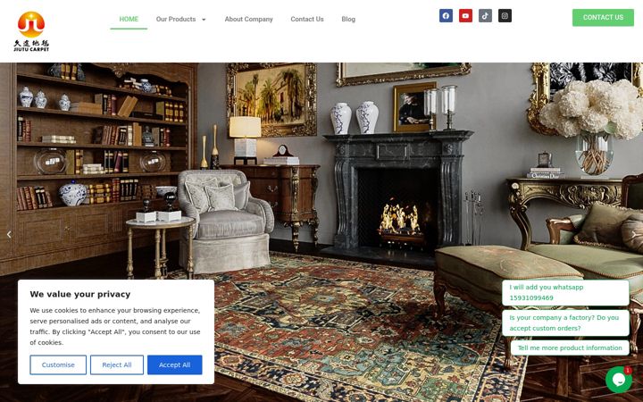 Screenshot of jtcarpets.com