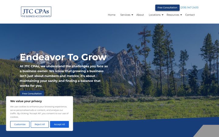 Screenshot of jtccpas.com