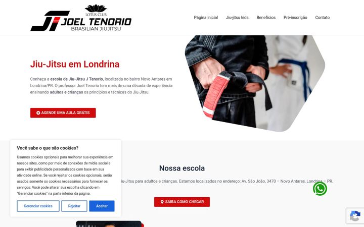 Screenshot of jtenoriojiujitsu.com.br