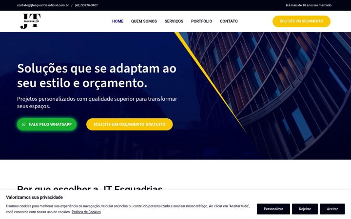 Screenshot of jtesquadriasoficial.com.br