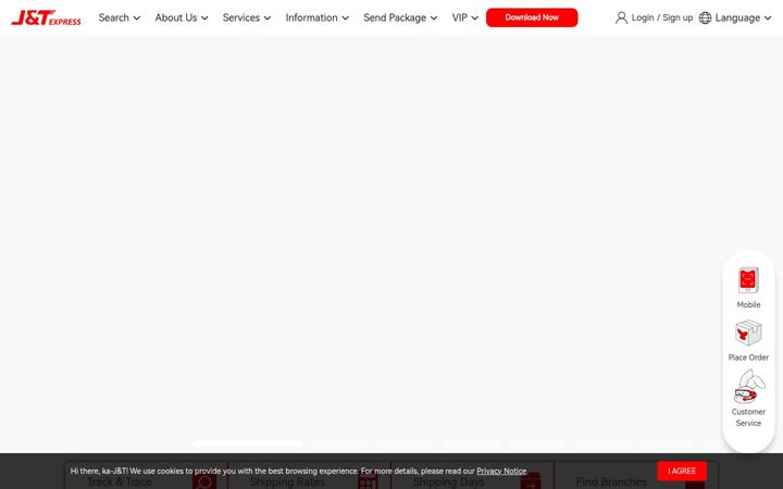 Screenshot of jtexpress.ph