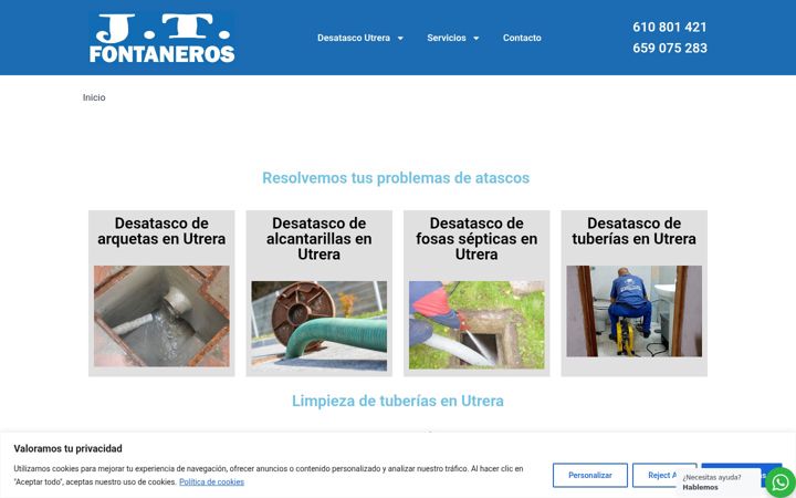 Screenshot of jtfontaneros.es