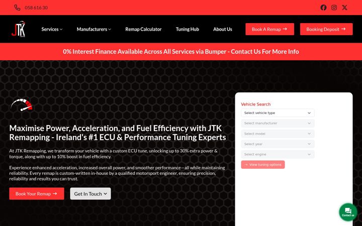 Screenshot of jtkremapping.com