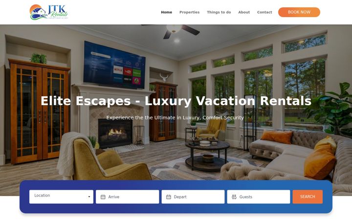 Screenshot of jtkrentals.com