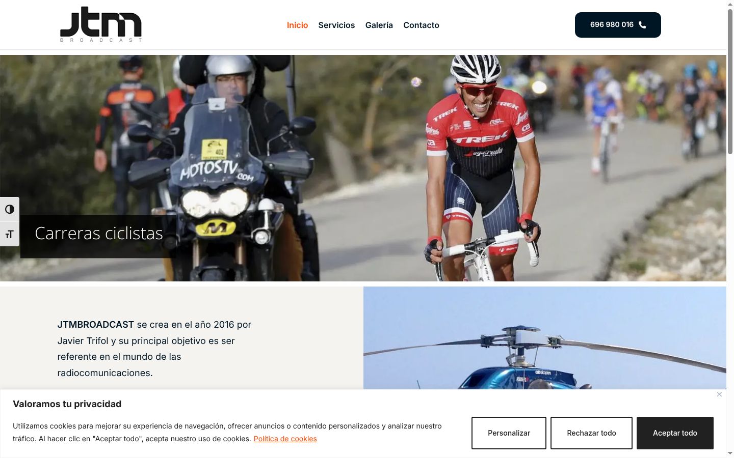 Sutikimo reklamjuostės, rodytos prieš bet kokią sąveiką, ekrano kopija