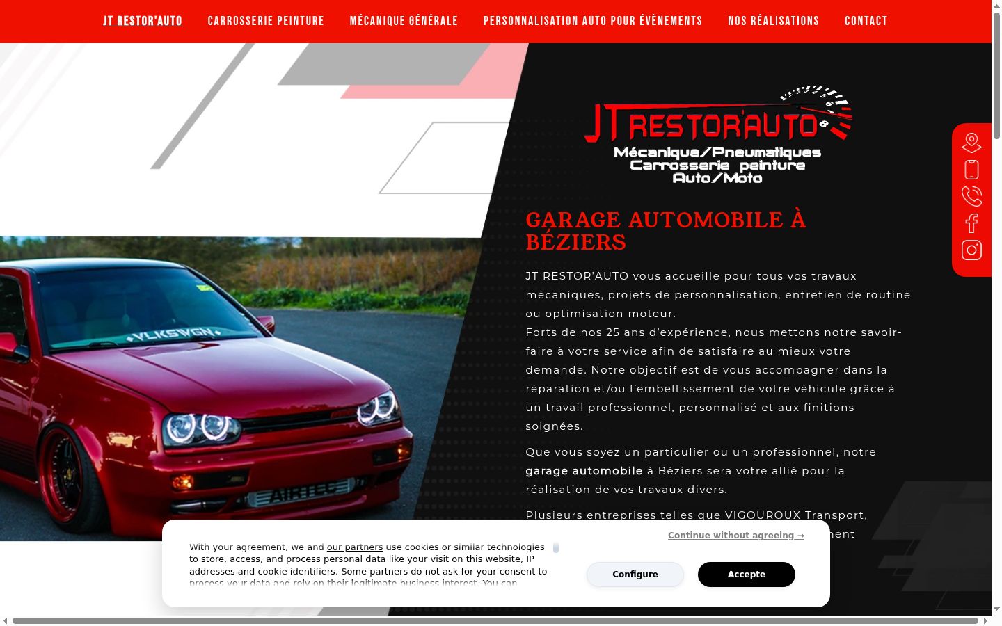 Screenshot tal-banner tal-kunsens muri qabel kwalunkwe interazzjoni