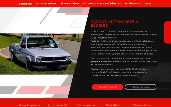 Screenshot of jtrestorauto.fr